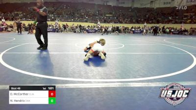 67 lbs Round Of 16 - Daxon McCarther, Clinton Youth Wrestling vs Nolan Hendrix, Oklahoma Wrestling Academy