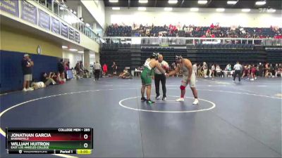 285 lbs Champ. Round 3 - Jonathan Garcia, Bakersfield vs William Huitron, East Los Angeles College