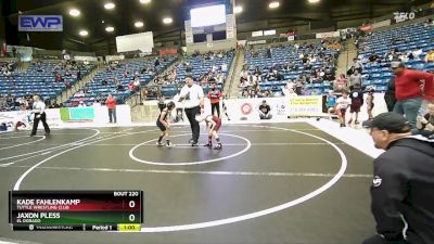 58 lbs Quarterfinal - Jaxon Pless, El Dorado vs Kade Fahlenkamp, Tuttle Wrestling Club