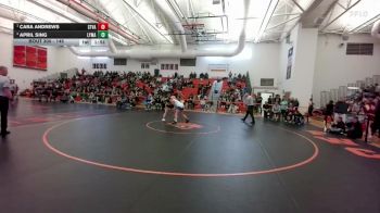 145 lbs Semifinal - Cara Andrews, Star Valley vs April Sing, Lyman