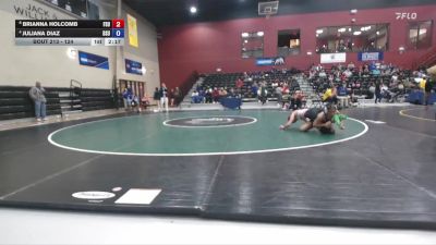 124 lbs Cons. Semi - Juliana Diaz, Delaware State vs Brianna Holcomb, Frostburg State