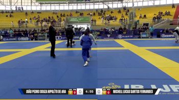 Michell Lucas Santos Fernandes vs João Pedro Souza Hipolíto De Ara 2025 Brasileiro Jiu-Jitsu IBJJF
