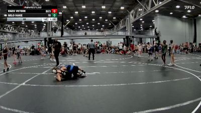88 lbs Placement (4 Team) - Enzo Vetere, Mat Assassins Grey vs Milo Hake, Prestige Worldwide