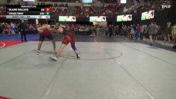 285 lbs Cons. Semi - Chazz Gray, Un-attached vs Blaine Wallace, Catahoula Wrestling