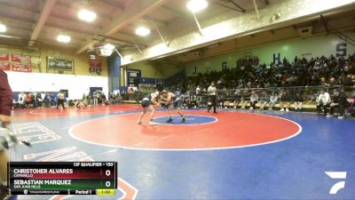 150 lbs Champ. Round 2 - Sebastian Marquez, San Juan Hills vs Christoher Alvares, Camarillo