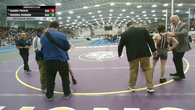 4 - 106 lbs 1st Place Match - Takoda Parker, Blacksburg vs Kaden Frock, Sherando