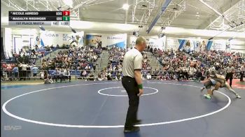 100 lbs 1st Place Match - Madalyn Riedinger, Gardner Edgerton vs Nicole Abrego, Garden City