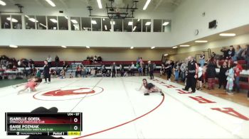 97 lbs Cons. Semi - Gaige Pozniak, Team Aggression Wrestling Club vs Isabelle Goedl, Steelclaw Wrestling Club