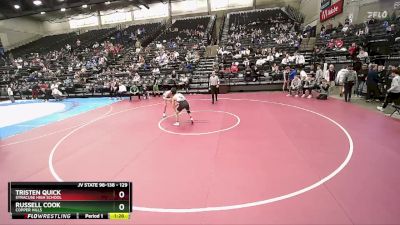 129 lbs Champ. Round 1 - Russell Cook, Copper Hills vs Tristen Quick, Syracuse High School