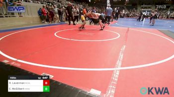 110 lbs Quarterfinal - Reid Lauerman, McAlester Youth Wrestling vs Easton McGilbert, Midwest City Bombers Youth Wrestling Club