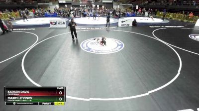 67 lbs Cons. Round 5 - Maxim Litvinov, Legion Wrestling Club vs Karsen Davis, California