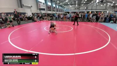 80 lbs Quarterfinal - Banyon Hood, Scots Wrestling Club vs Landon Wilburn, Alamo City Wrestling Club