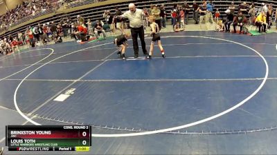 59 lbs Cons. Round 2 - Brinxston Young, JWC vs Louis Toth, Little Warriors Wrestling Club