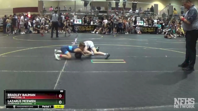 85 lbs Quarterfinals (8 Team) - Bradley Bauman, CP Wrestling vs Lazarus ...