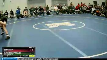 132 lbs Semis & Wb (16 Team) - Cody Legg, Peru vs Hayden Whitenack, New Prairie