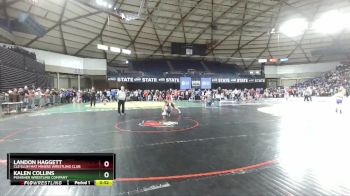93 lbs Cons. Semi - Landon Haggett, Cle Elum Mat Miners Wrestling Club vs Kalen Collins, Punisher Wrestling Company
