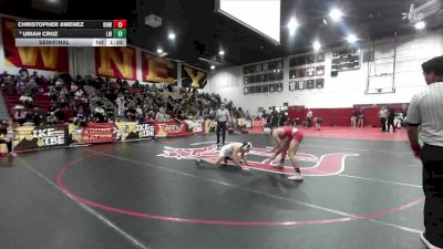 120 lbs Semifinal - Uriah Cruz, La Mirada vs Christopher Jimenez, Downey