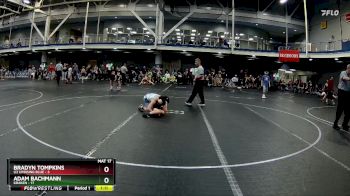 92 lbs Round 3 (8 Team) - Bradyn Tompkins, U2 Uprising Blue vs Adam Bachmann, Kraken