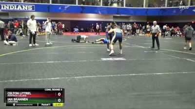 184 lbs Cons. Round 3 - Celton Littrel, Montreat College vs Ian Brannen, Limestone