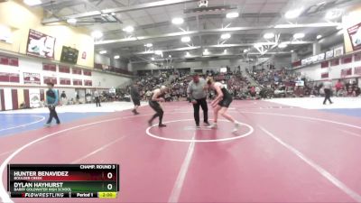 165 lbs Champ. Round 3 - Dylan Hayhurst, Barry Goldwater High School vs Hunter Benavidez, Boulder Creek