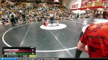 99-108 lbs Cons. Semi - Carmen Paredes, Riverton Middle School vs Joriana Hine, Powell Middle School