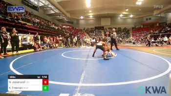 98 lbs Semifinal - Noah Josserand, Collinsville Cardinal Youth Wrestling vs Keylan Freeman, Skiatook Youth Wrestling