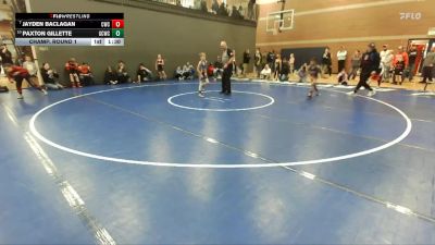 56 lbs Champ. Round 1 - Jayden Baclagan, Cougar Wrestling Club vs Paxton Gillette, Gooding Cobra Wrestling Club