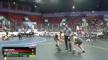 110 lbs Finals (8 Team) - Gage Lyons, Lowell White vs Beckett Martin, Pine River