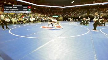 145 Class 1 lbs 5th Place Match - Karydon Jones, Gallatin vs Zoey Schroeder, Knob Noster