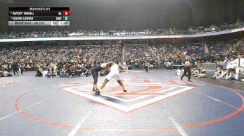 8A 215 lbs 1st Place Match - Gavin Lopez, Green Hope vs Avery Small, Mallard Creek High School