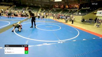 46 lbs Consi Of 8 #2 - Oakley Anno, HURRICANE WRESTLING ACADEMY vs Klasen Couch, Vian Wrestling Club