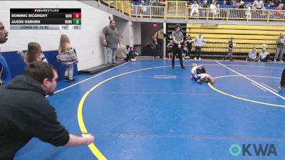45 lbs Consi Of 16 #2 - Dominic McGhghy, Darko Valley Wolf Pack vs Jaxon Osburn, Newkirk Takedown Club