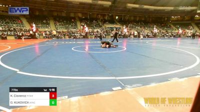 77 lbs Quarterfinal - Kaidence Cisneroz, Powerhouse Wrestling vs OLIVIA KUKOVICH, Apache Youth Wrestling