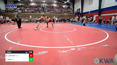 132 lbs Quarterfinal - Brody Johnson, Raw Wrestling Club vs Jaxton Roth, Sallisaw Takedown Club