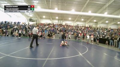 75 lbs Cons. Round 5 - Dillon Roundy, Iron County Wrestling Academy vs Mason Hanna, Westlake