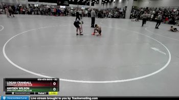 92 lbs Cons. Round 4 - Hayden Wilson, Open Mats Wrestling Club vs Logan Crandall, Evansville Wrestling Club