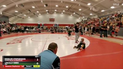 33-36 lbs Round 1 - Kessler Stephenson, Platte Valley Jr Wrestling vs Lincoln Gibbs, HRA