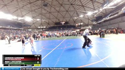 49 lbs Champ. Round 1 - Jameson Gardiner, Shelton Wrestling Club vs Reed Lancaster, Port Angeles Wrestling Club