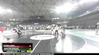 63 lbs Champ. Round 2 - Addilynn Barajas, Scrap Yard Garage Wrestling vs Alyssa Lopez, Damaged Ear Wrestling Club