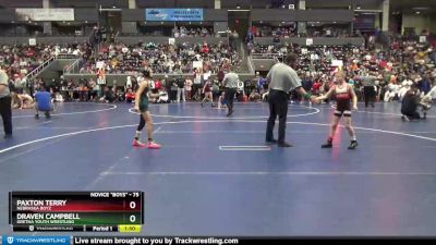 75 lbs Champ. Round 1 - Paxton Terry, Nebraska Boyz vs Draven Campbell, Gretna Youth Wrestling