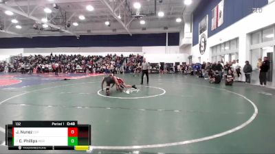 132 lbs Cons. Round 1 - Christopher Phillips, Merced vs Jonas Nunez, Esperanza