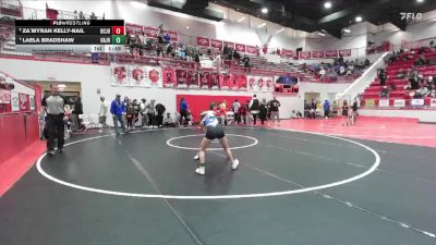 JH 89 lbs Quarterfinal - Za`Myrah Kelly-Nail, DEL CITY JH vs Laela Bradshaw, HARRAH JH