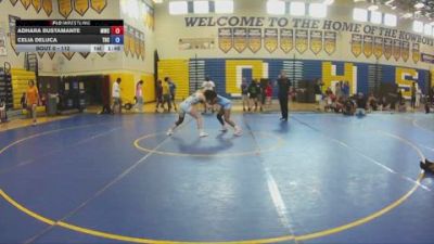 112 lbs Cons. Round 2 - Celia Deluca, Caveman vs Adhara Bustamante, Mayhem Wrestling Club