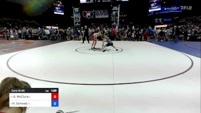 106 lbs Cons 16 #2 - Aidan McClure, IL vs Hendrix Schwab, IA