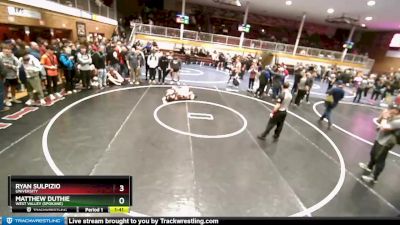 215 lbs Cons. Round 4 - Ryan Sulpizio, University vs Matthew Duthie, West Valley (Spokane)