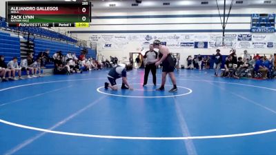 285 lbs Champ. Round 1 - Alejandro Gallegos, Inola vs Zack Lynn, Nathan Hale