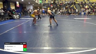 285 lbs Consy 3 - Dakota Carmona, Canon-McMillan vs Ryder Ekas, Kiski Area