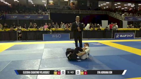 Eva Adriana Ion vs Eleesha Cabatino Velasquez 2026 Pan Kids Jiu-Jitsu IBJJF Championship