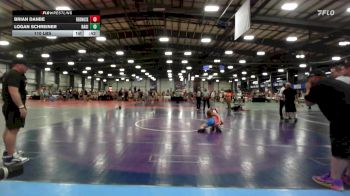 110 lbs Rr Rnd 1 - Brian Danbe, RedNose Wrestling School ES vs Logan Schreiner, Ragin Raisins Concord ES