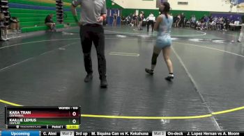 100 lbs Cons. Round 2 - Kara Tran, Centennial vs Kaillie Lemus, Century